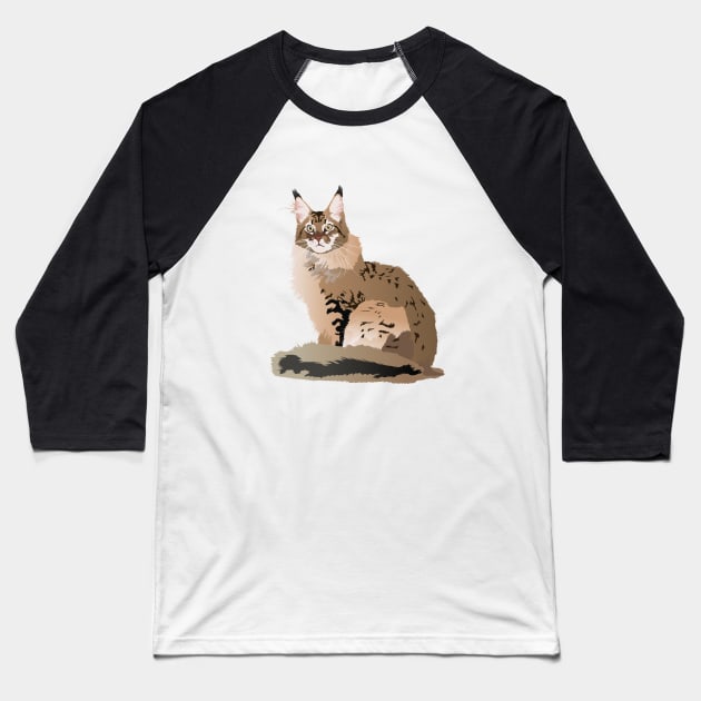 Maine Coon Cat Baseball T-Shirt by NorseTech